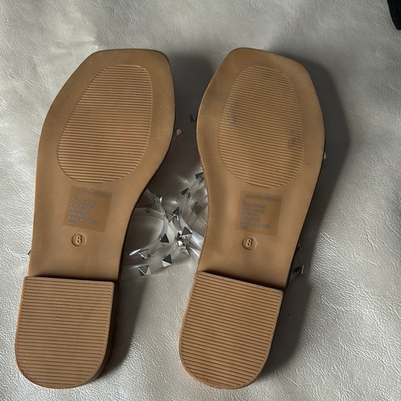 Madden Girl Silver Brown Sandals with Studded Straps - Picture 4 of 5